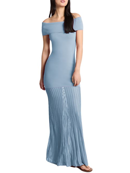 Abito lungo in maglia plissè Michael Kors | MS683HGBFD424